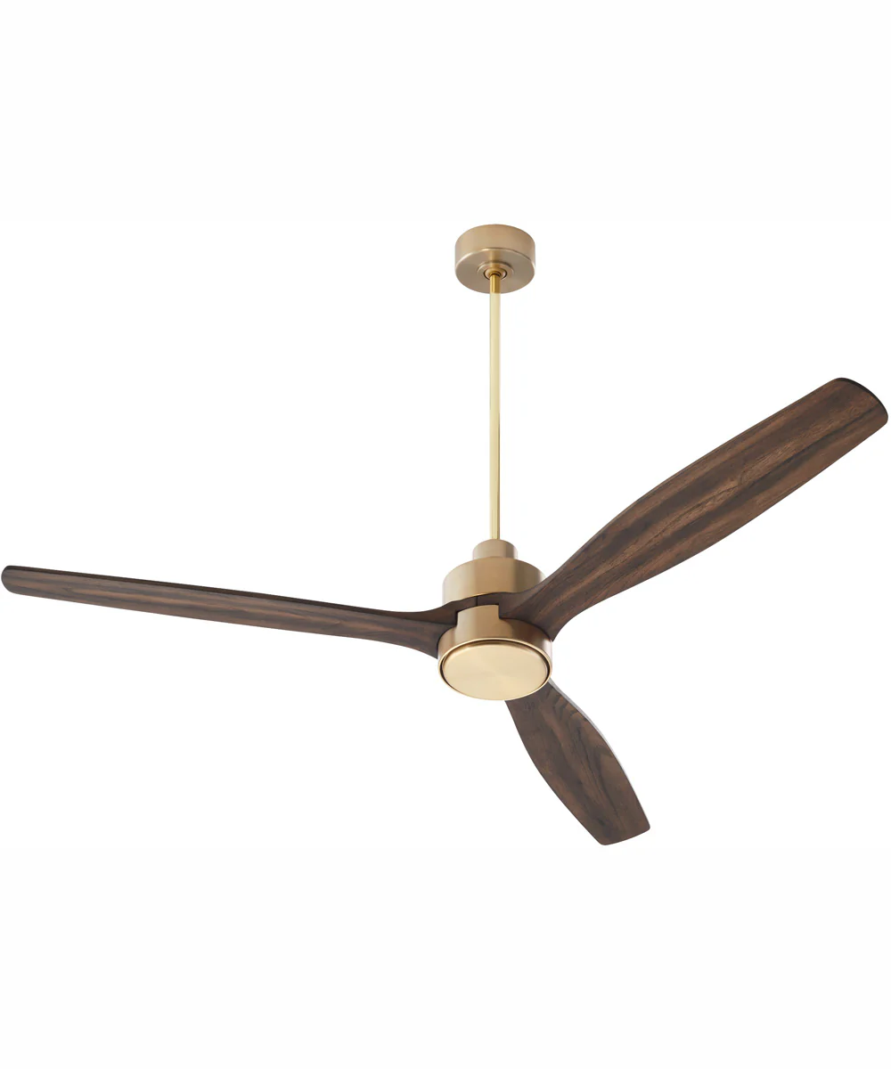 65" Reni Ceiling Fan Aged Brass
