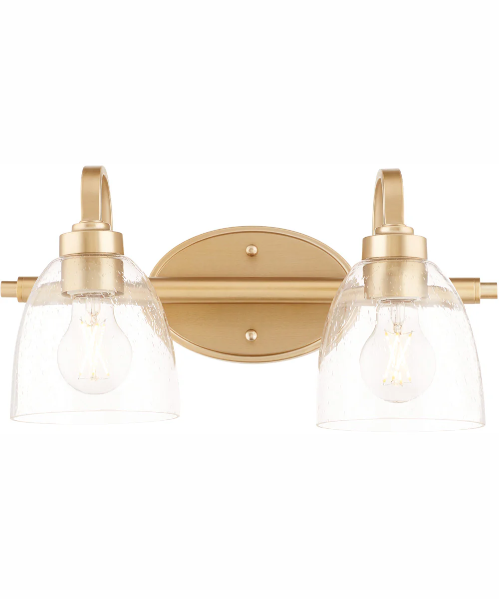 Reyes 2-light Bath Vanity Light Aged Brass - Image 2