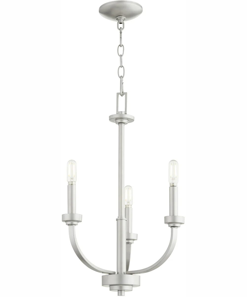 Reyes 3-light Chandelier Classic Nickel - Image 2