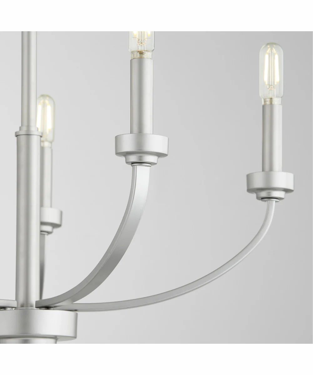 Reyes 5-light Chandelier Classic Nickel - Image 3