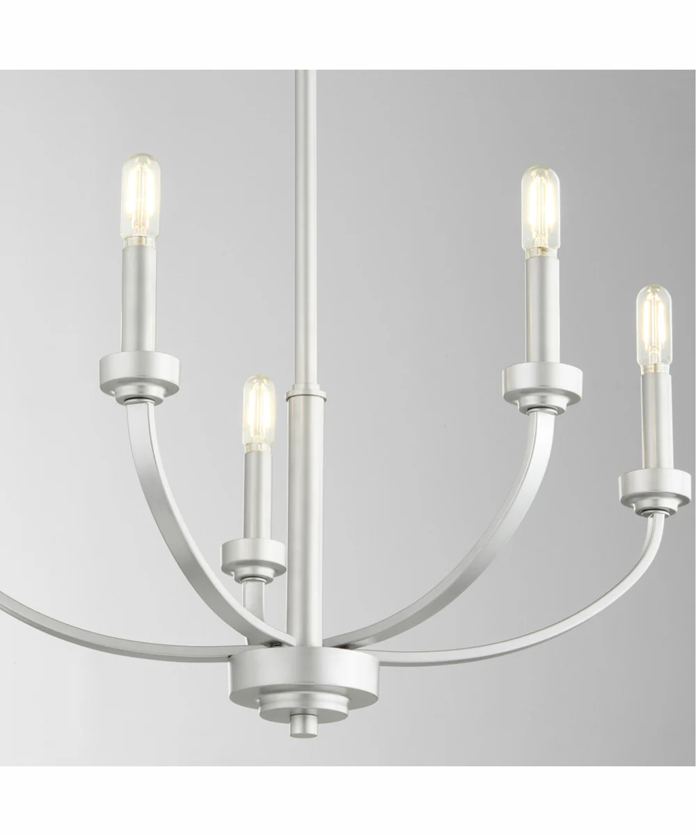 Reyes 5-light Chandelier Classic Nickel - Image 4