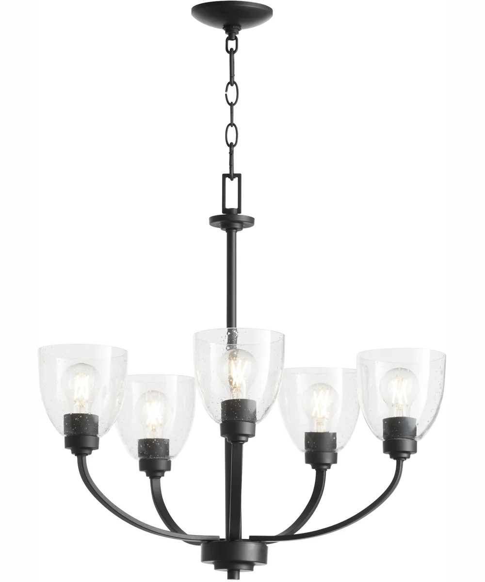 Reyes 5-light Chandelier Textured Black - Image 4
