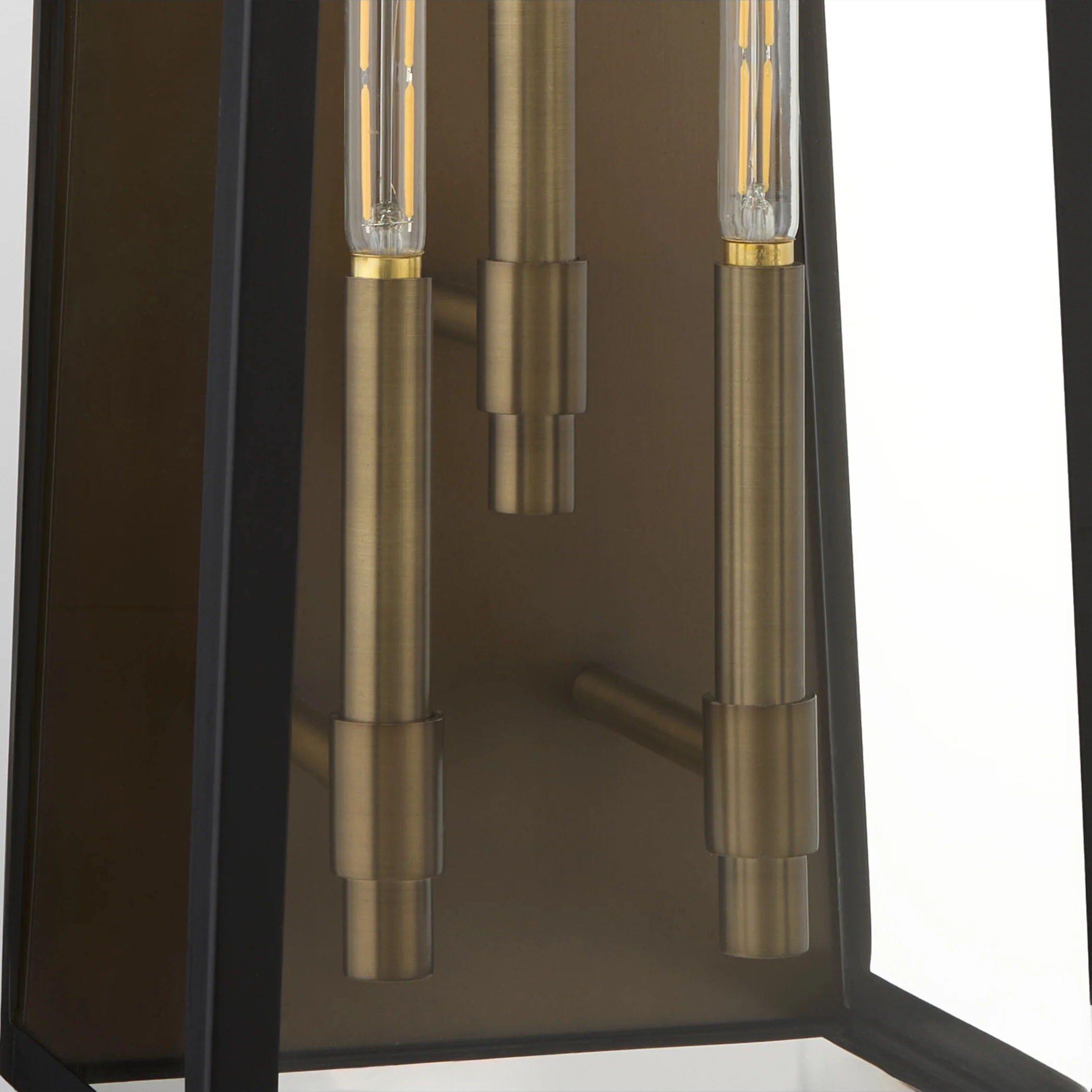 Rossi 3-light Wall Mount Light Fixture Matte Black w/ Aged Copper - Image 3
