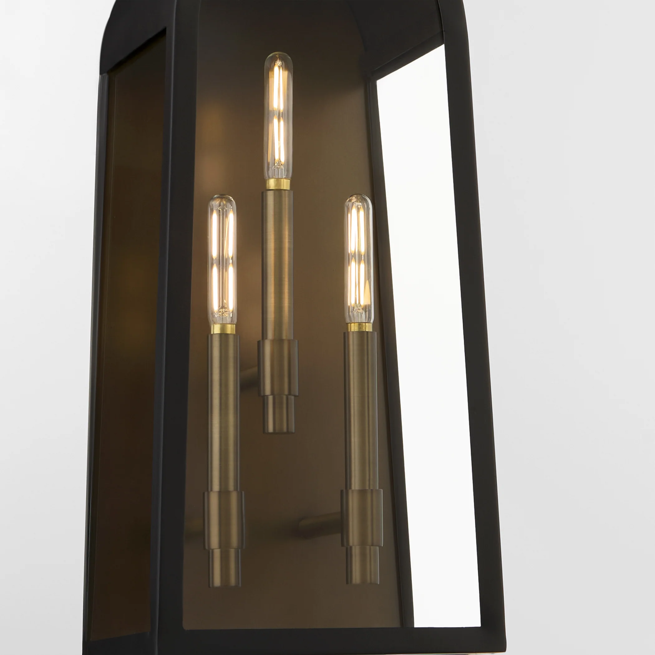 Rossi 3-light Wall Mount Light Fixture Matte Black w/ Aged Copper - Image 4