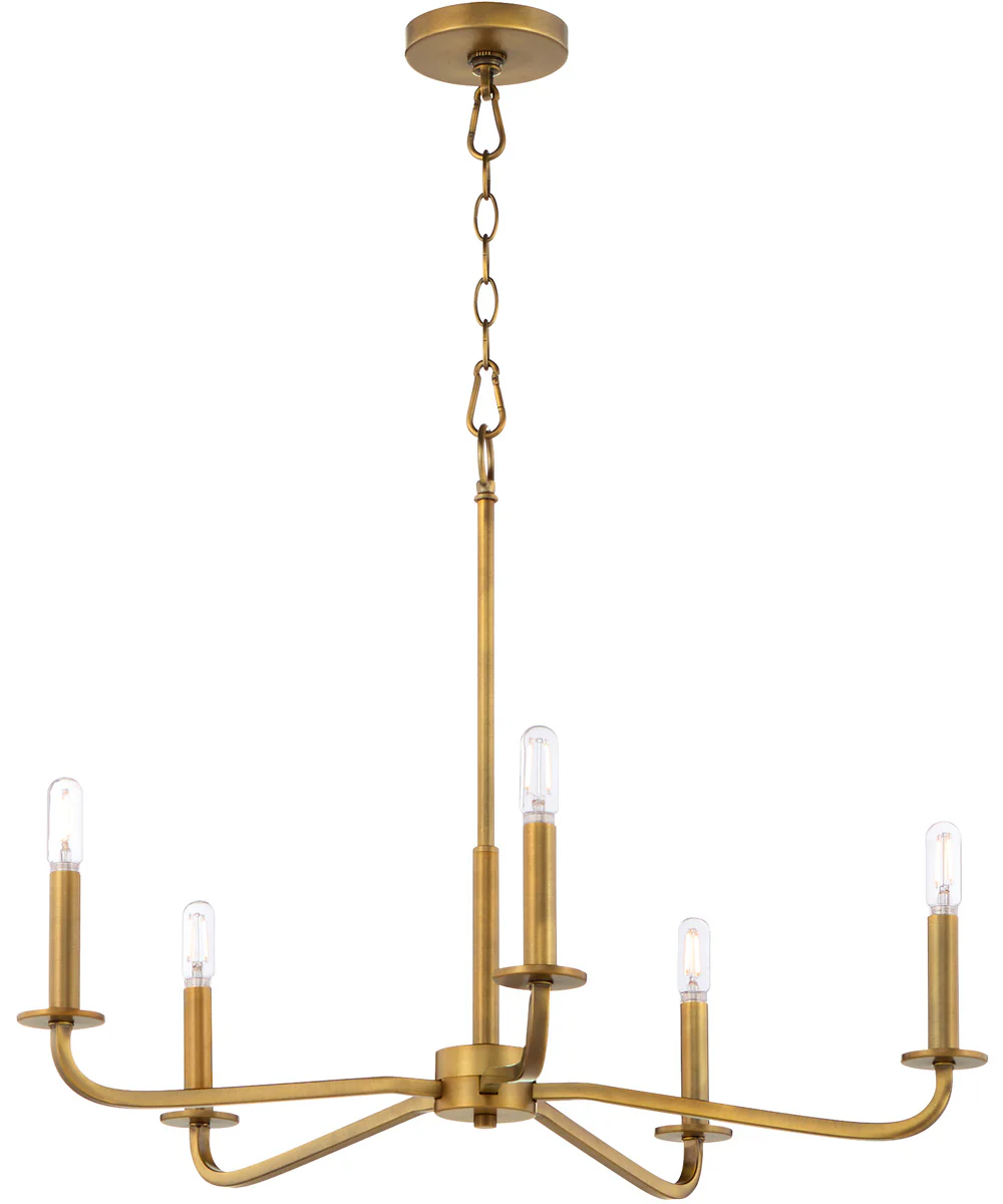 Rutherford 5-light Chandelier Brushed Brass - Image 2
