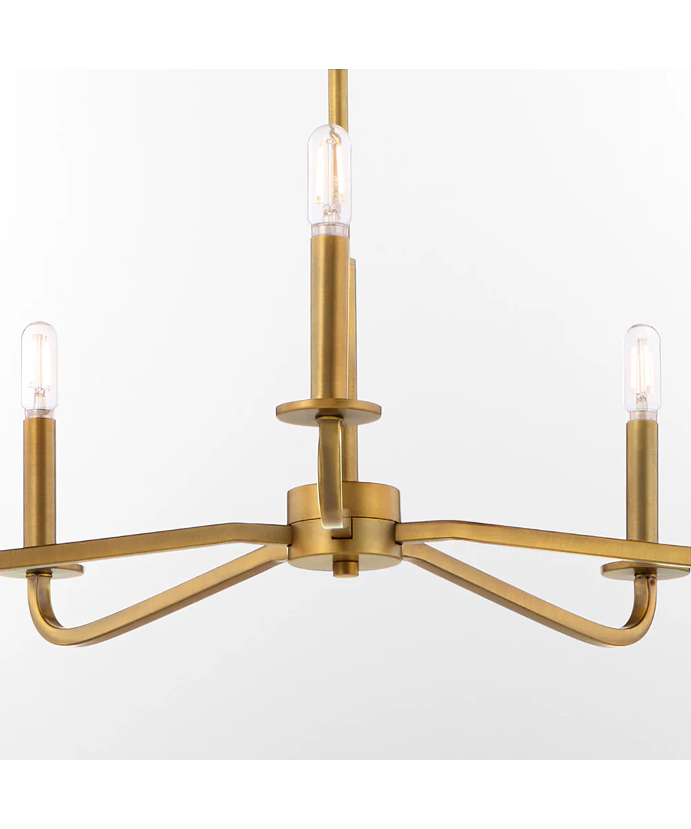 Rutherford 5-light Chandelier Brushed Brass - Image 3