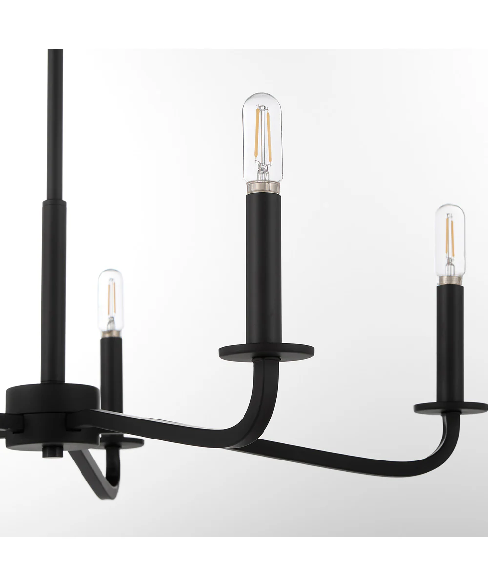 Rutherford 5-light Chandelier Matte Black - Image 4