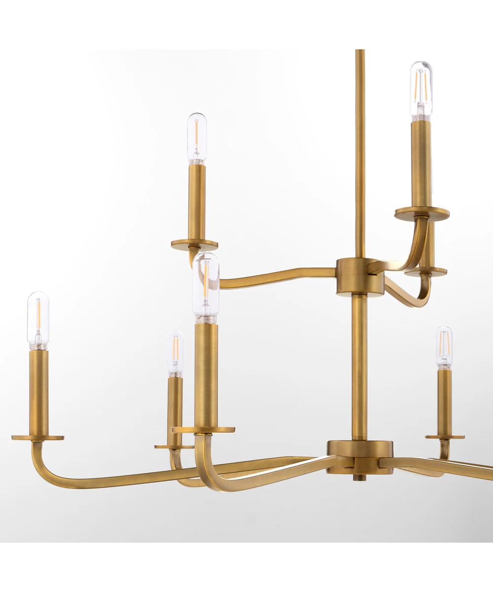 Rutherford 9-light Chandelier Brushed Brass - Image 3