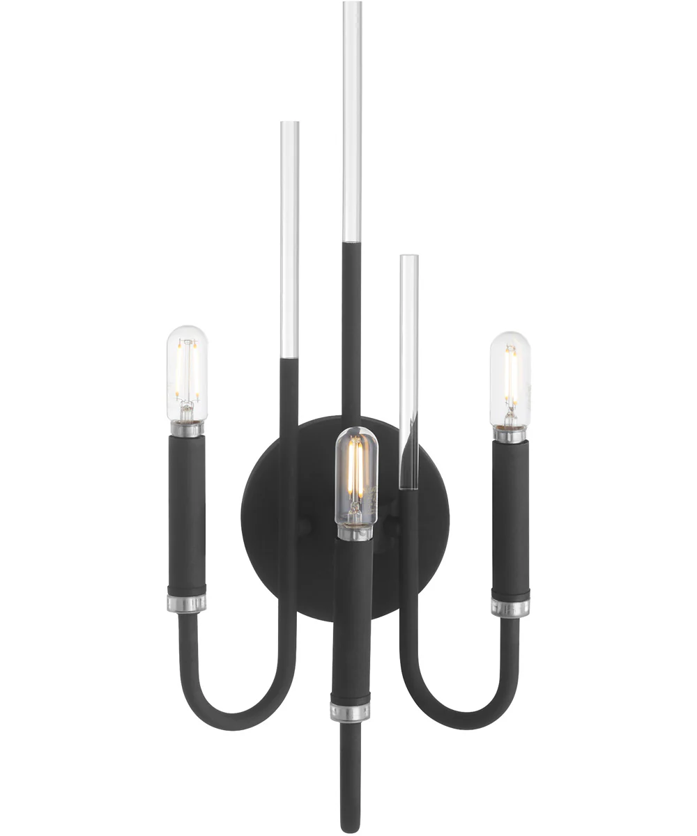 SUMMIT 3-light Wall Mount Light Fixture Textured Black - Image 4
