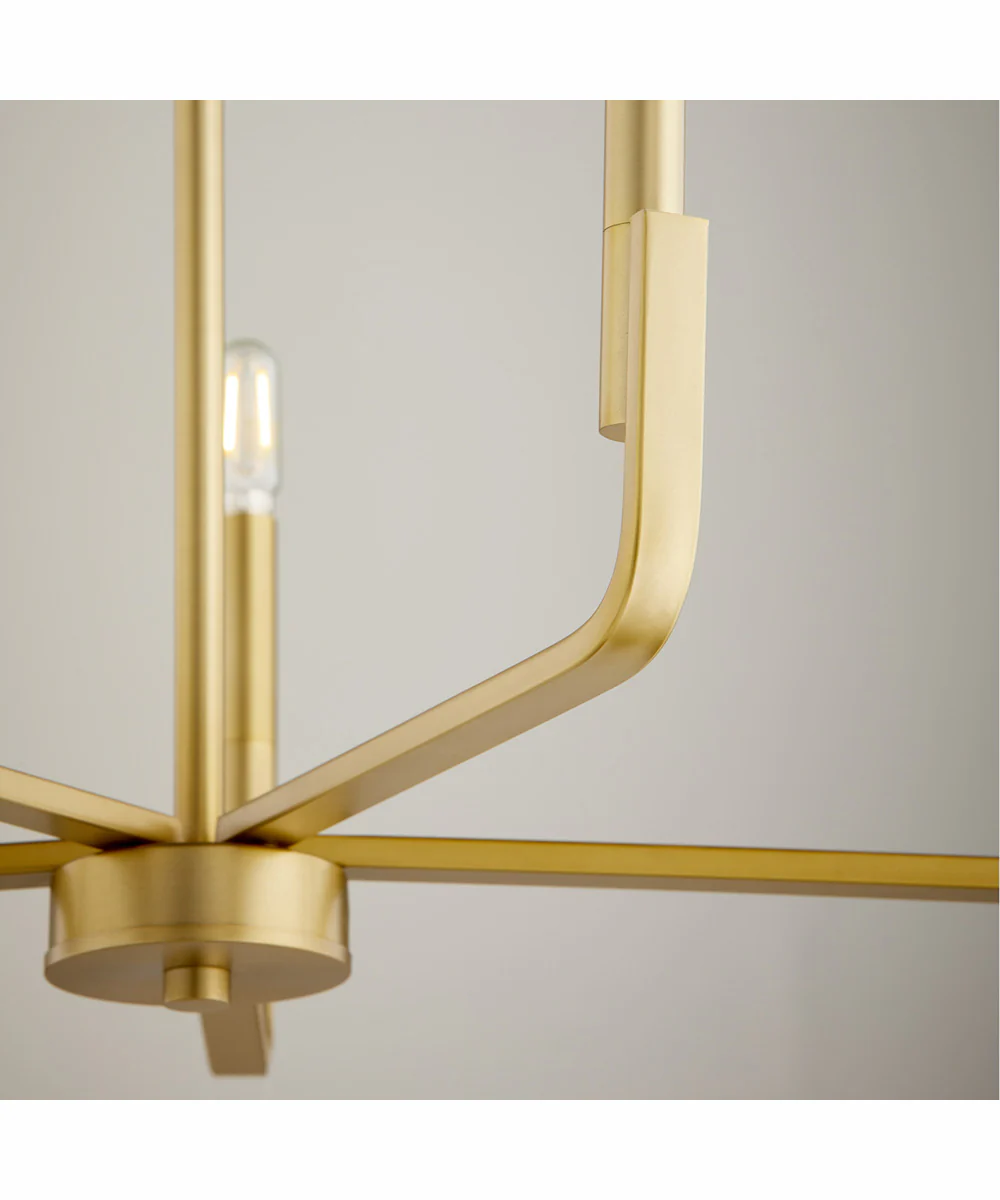 Tempo 6-light Chandelier Aged Brass - Image 3