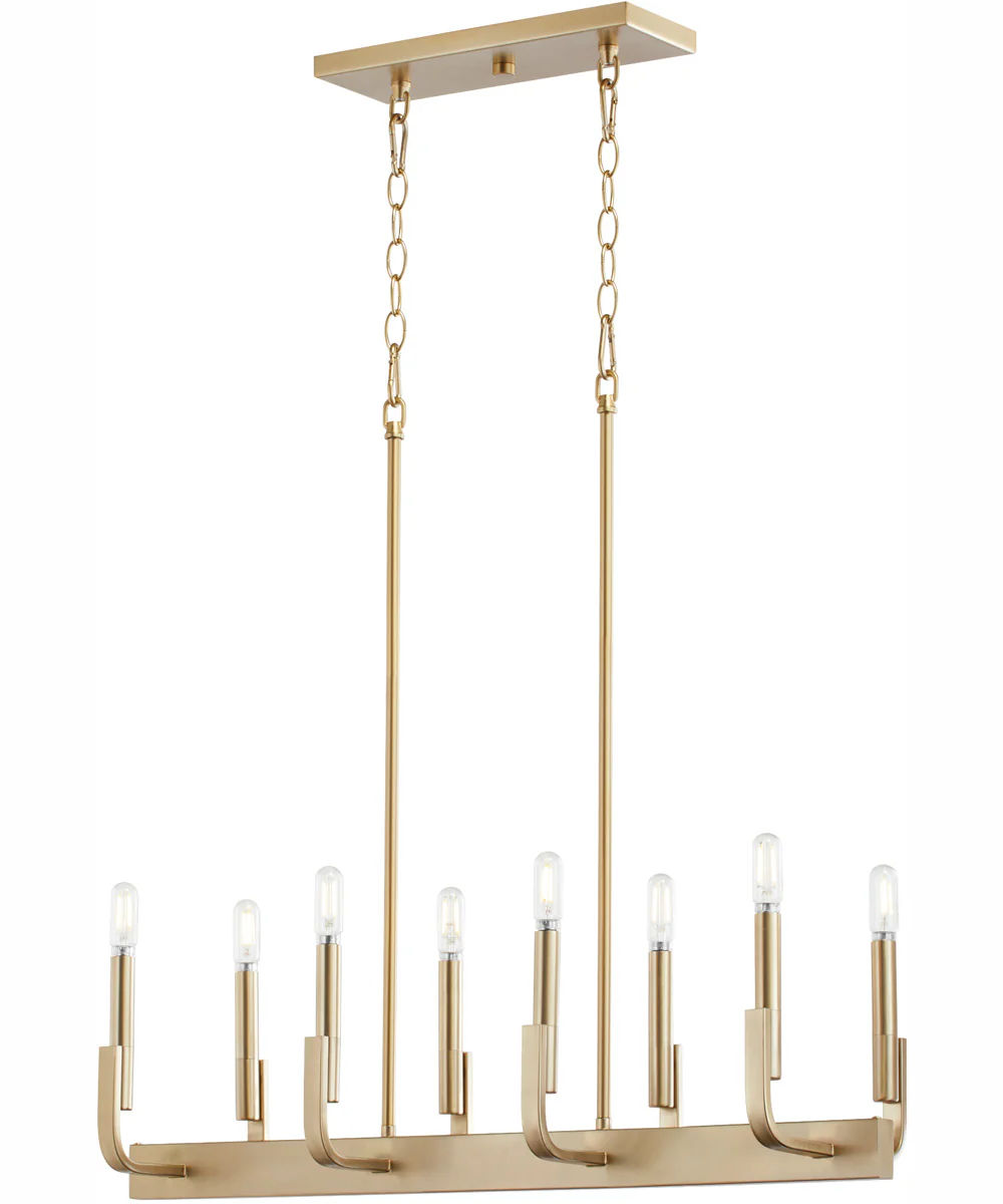 Tempo 8-light Kitchen Island Light Aged Brass - Image 2