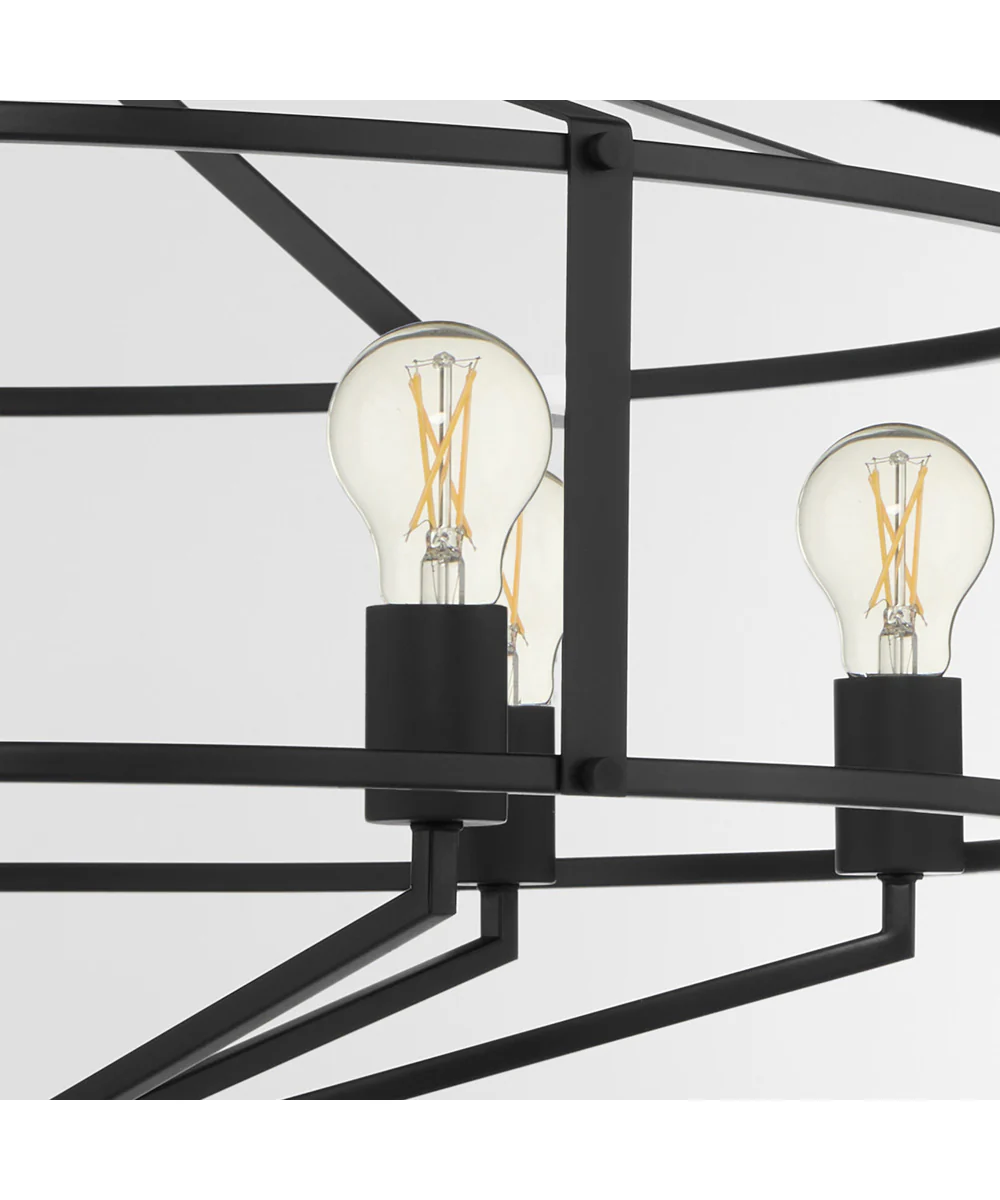 Tobin 6-light Pendant Matte Black - Image 3