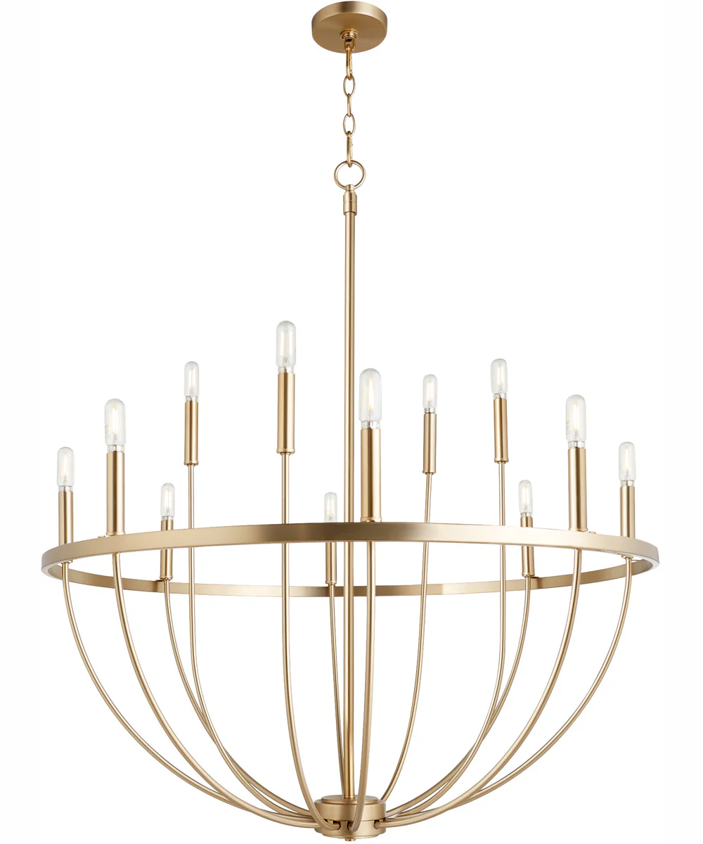 Tribute 12-light Chandelier Aged Brass - Image 2