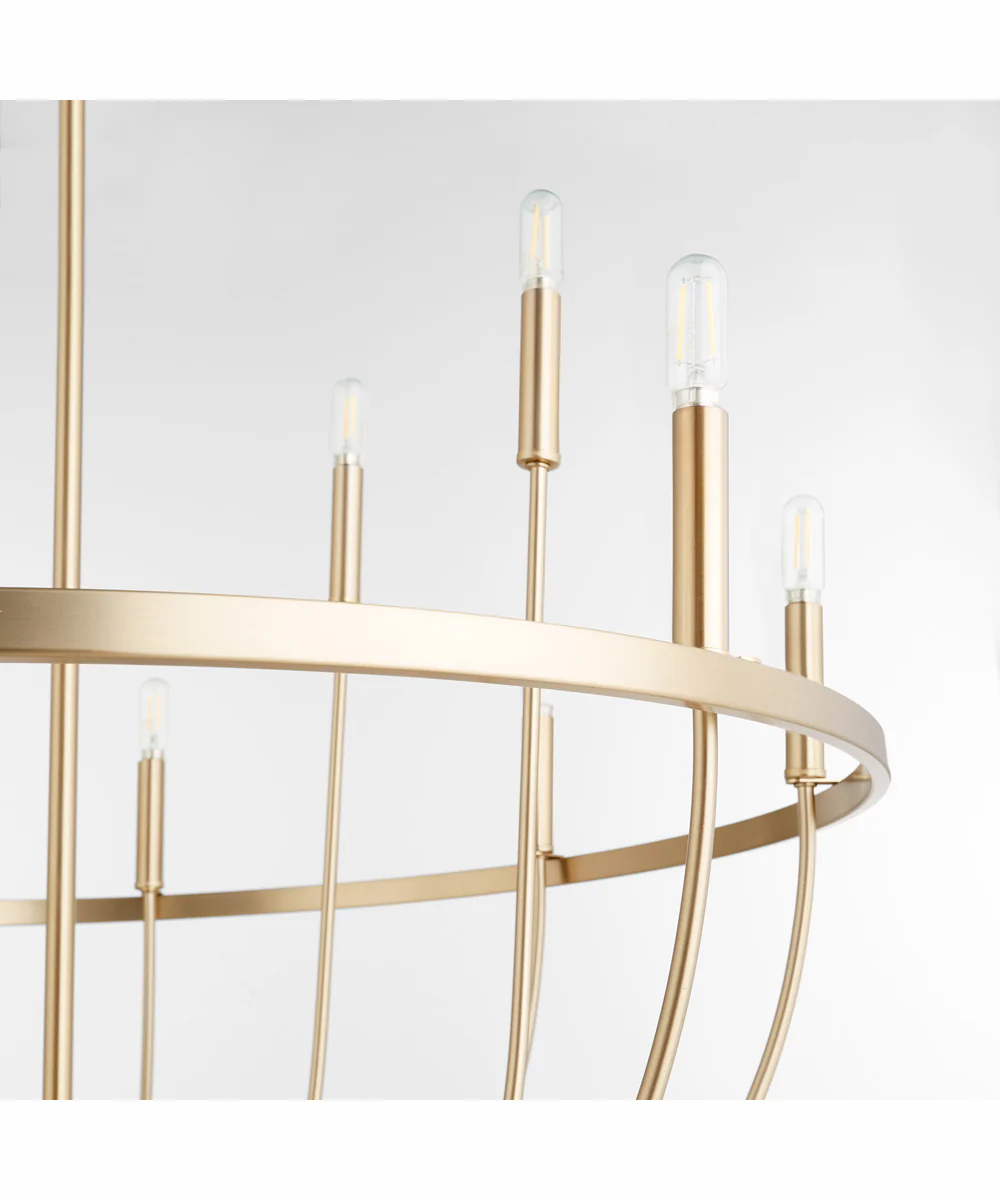 Tribute 12-light Chandelier Aged Brass - Image 3