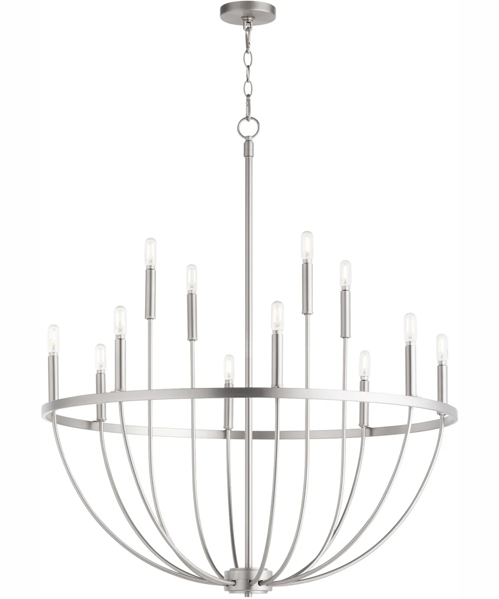 Tribute 12-light Chandelier Satin Nickel - Image 2