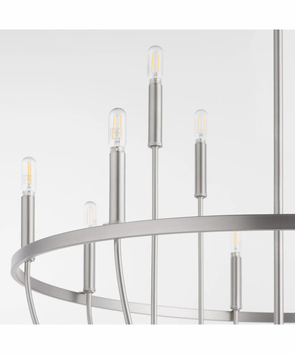 Tribute 12-light Chandelier Satin Nickel - Image 4