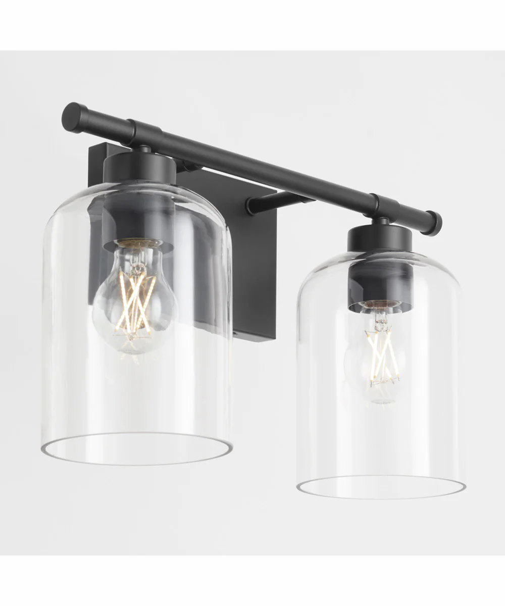 Tribute 2-light Bath Vanity Light Matte Black - Image 3