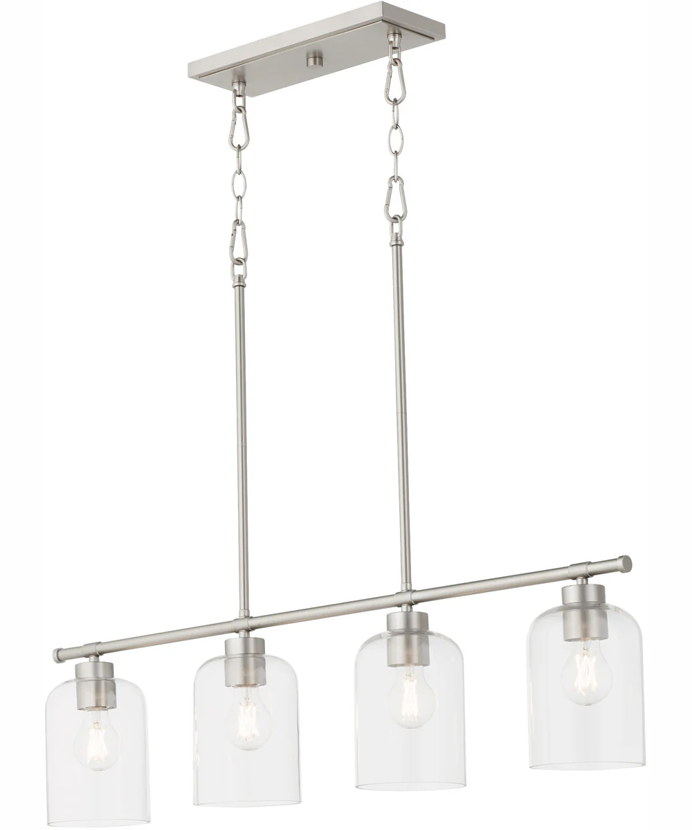 Tribute 4-light Chandelier Satin Nickel - Image 2