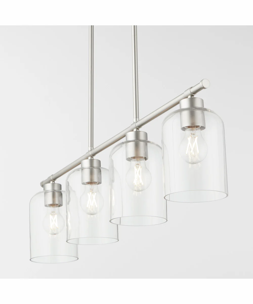 Tribute 4-light Chandelier Satin Nickel - Image 3