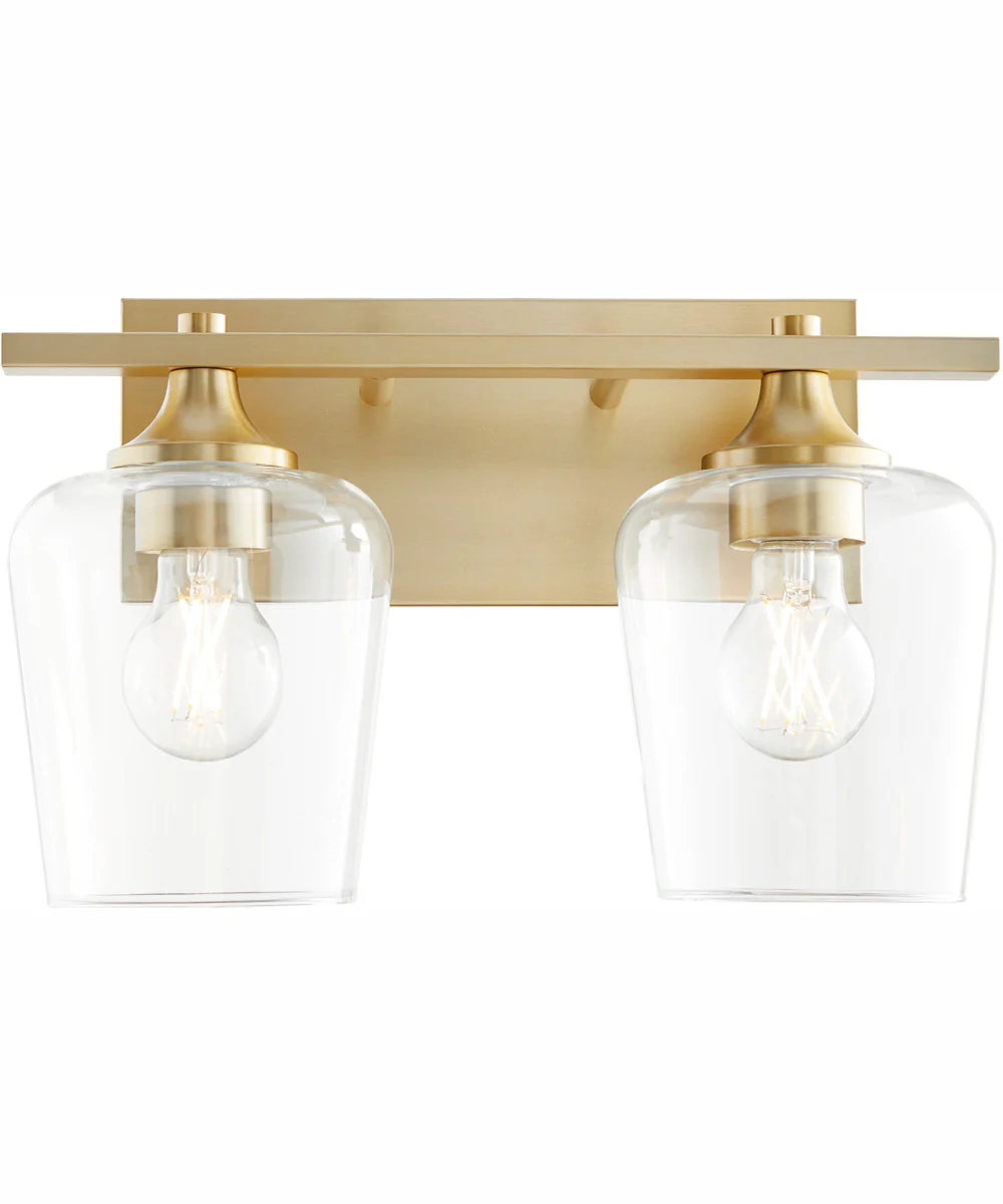 Veno 2-light Bath Vanity Light Aged Brass - Image 2