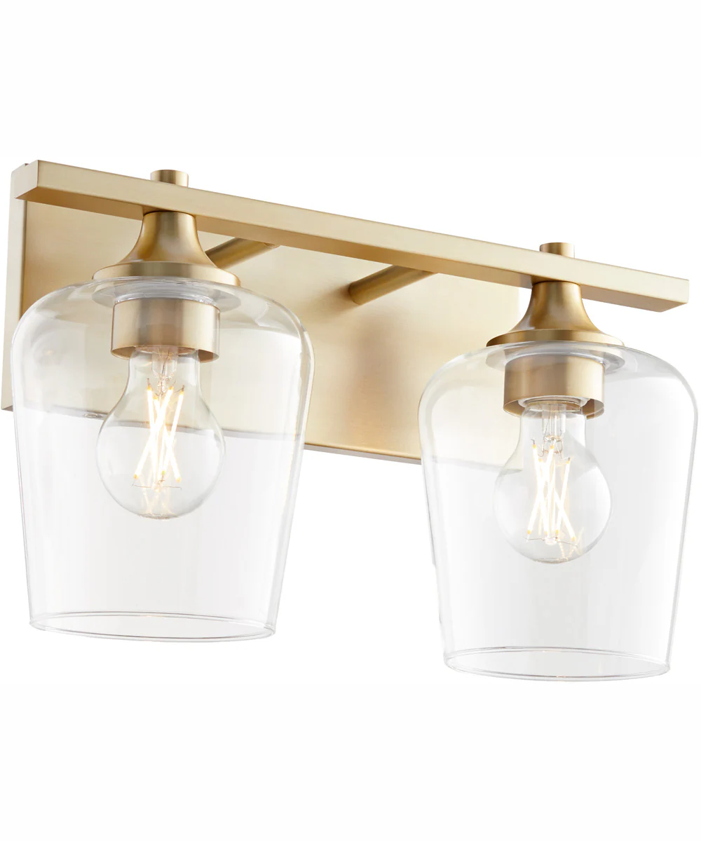 Veno 2-light Bath Vanity Light Aged Brass - Image 3