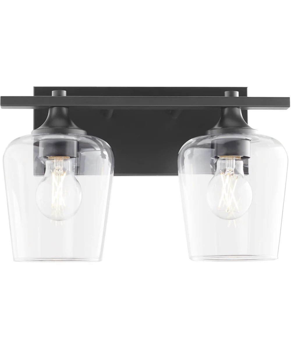 Veno 2-light Bath Vanity Light Matte Black - Image 2