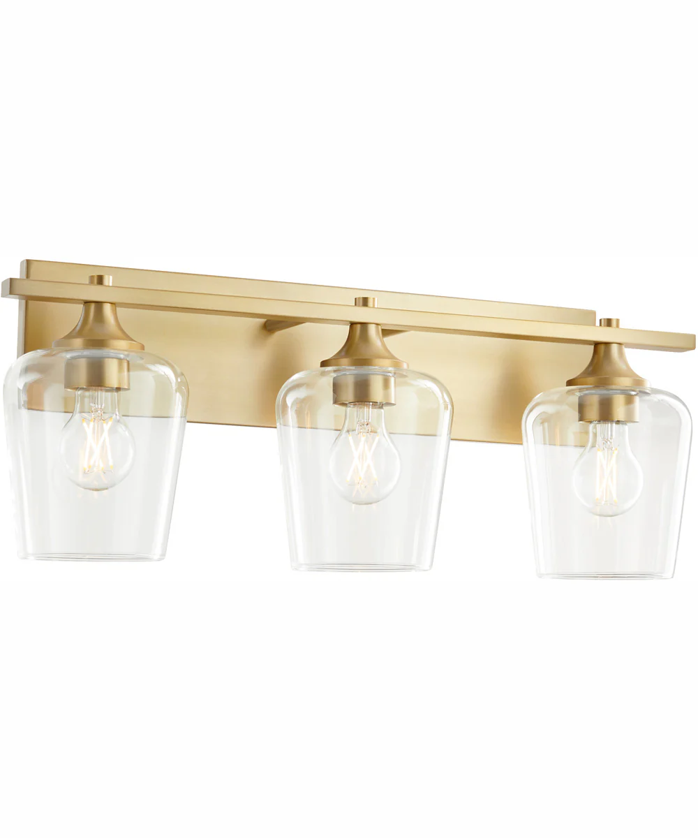 Veno 3-light Bath Vanity Light Aged Brass - Image 2