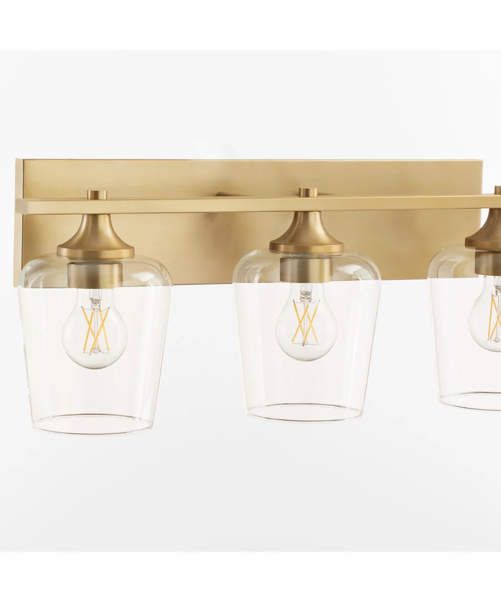 Veno 3-light Bath Vanity Light Aged Brass - Image 3