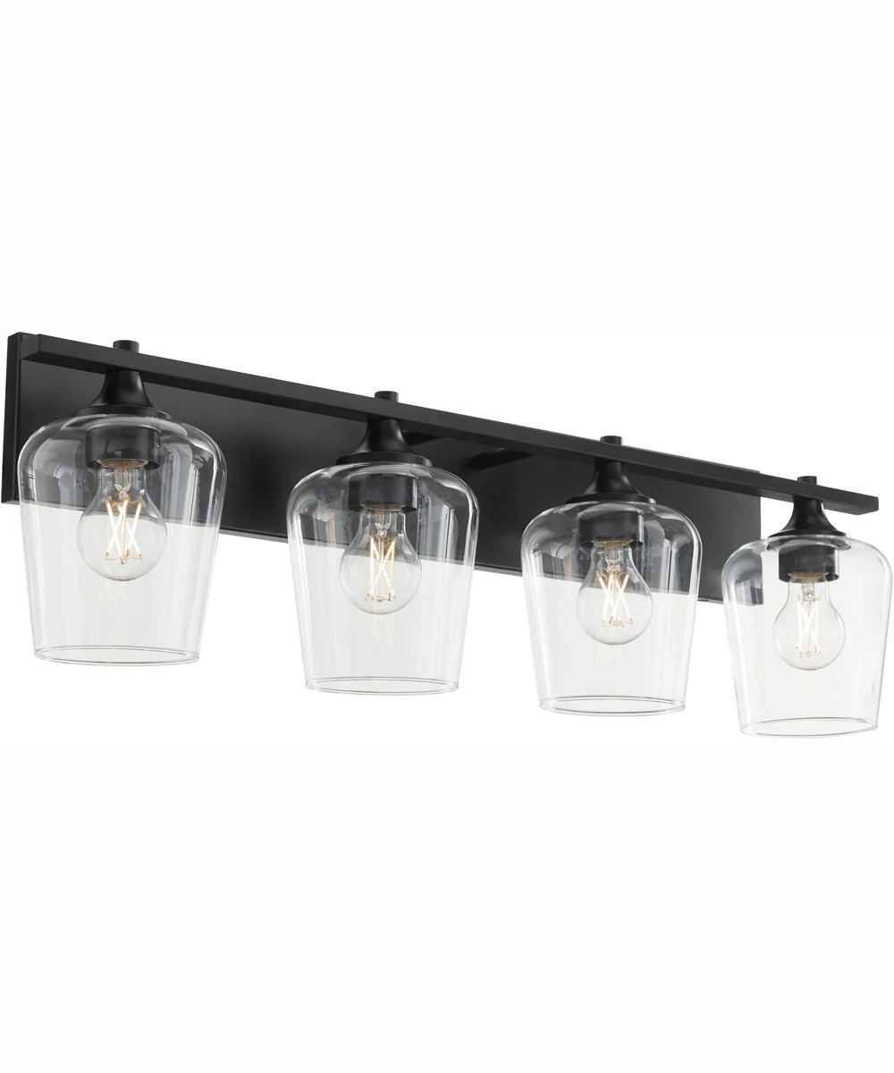Veno 4-light Bath Vanity Light Matte Black - Image 2