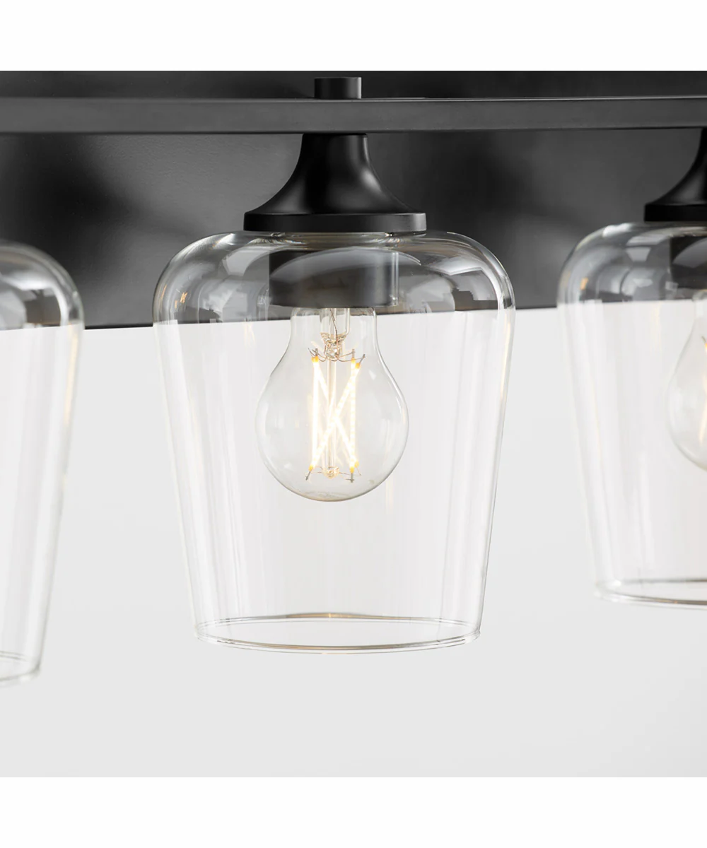 Veno 4-light Bath Vanity Light Matte Black - Image 3