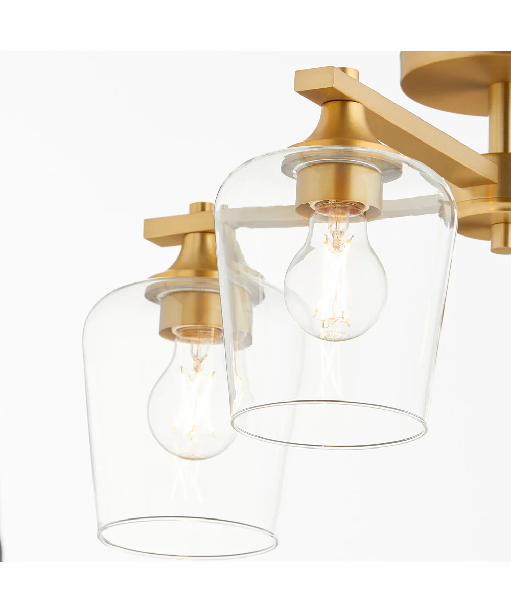 Veno 4-light Ceiling Flush Mount Aged Brass - Image 3