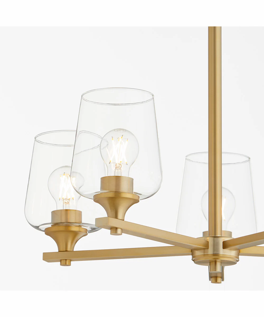 Veno 5-light Chandelier Aged Brass - Image 4