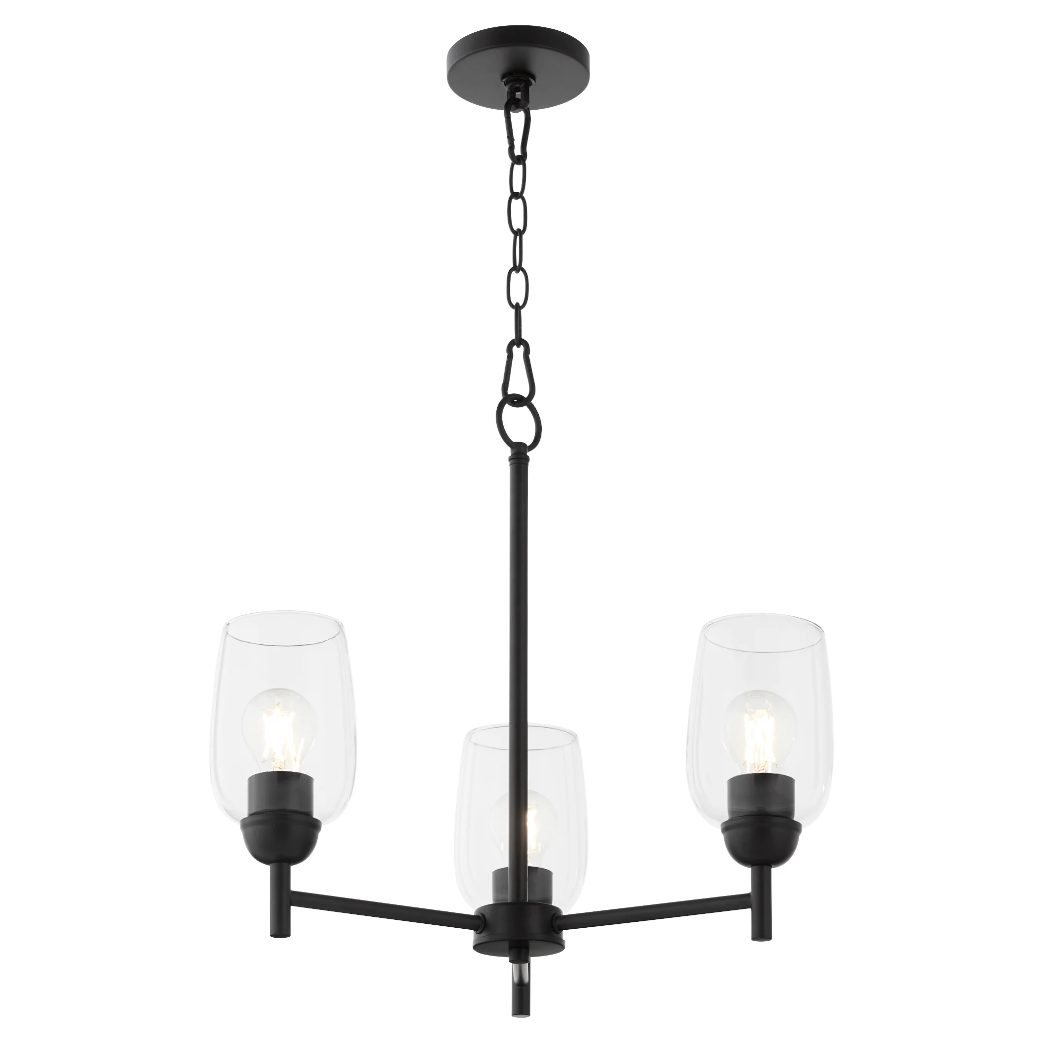 Wallinger 3-light Chandelier Matte Black - Image 2