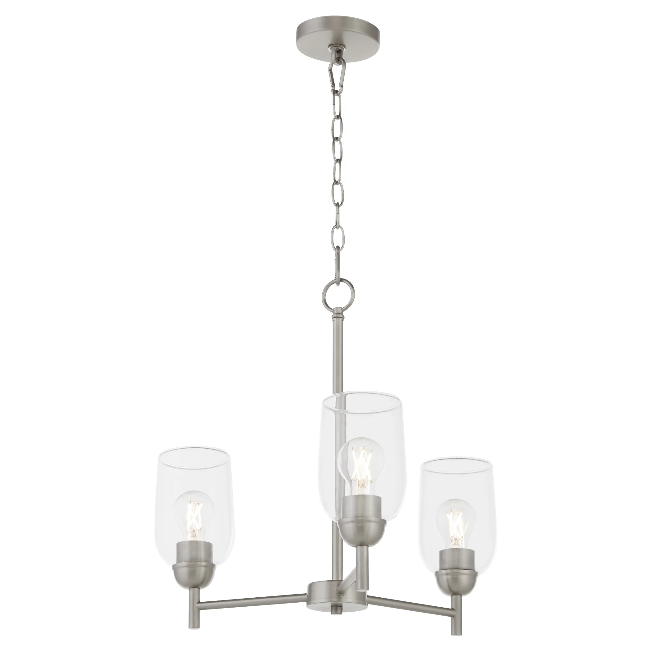 Wallinger 3-light Chandelier Satin Nickel - Image 2