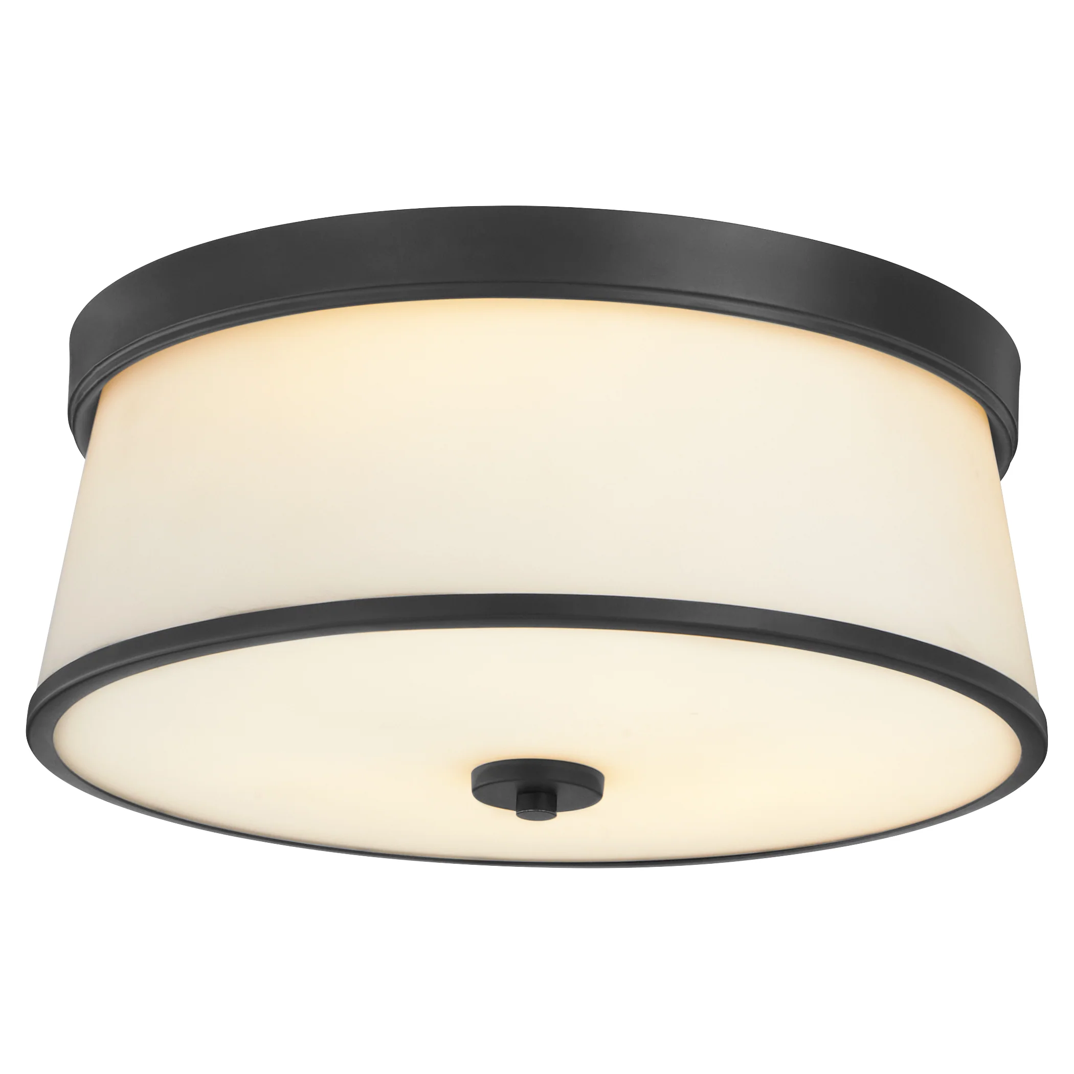 Weir 3-light Ceiling Flush Mount Matte Black - Image 2