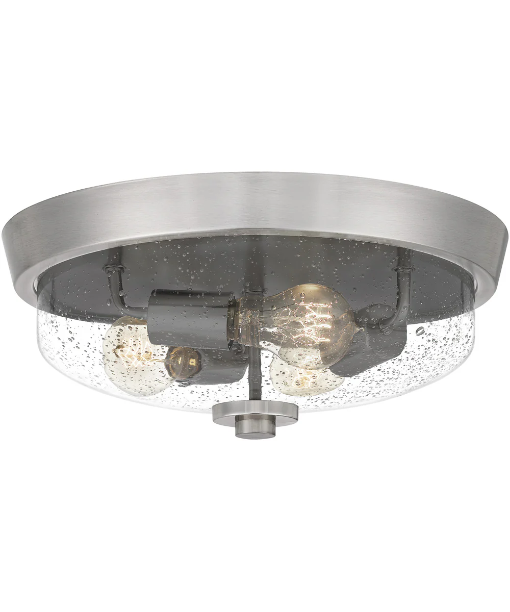 Radius 3-light Flush Mount Brushed Nickel - Image 2