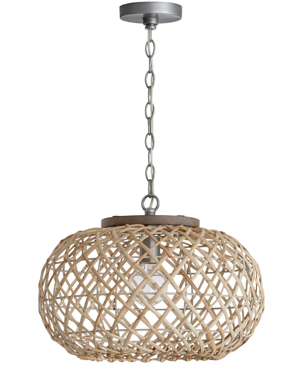 Rainey 1-Light Pendant Grey Wash and Antique Nickel