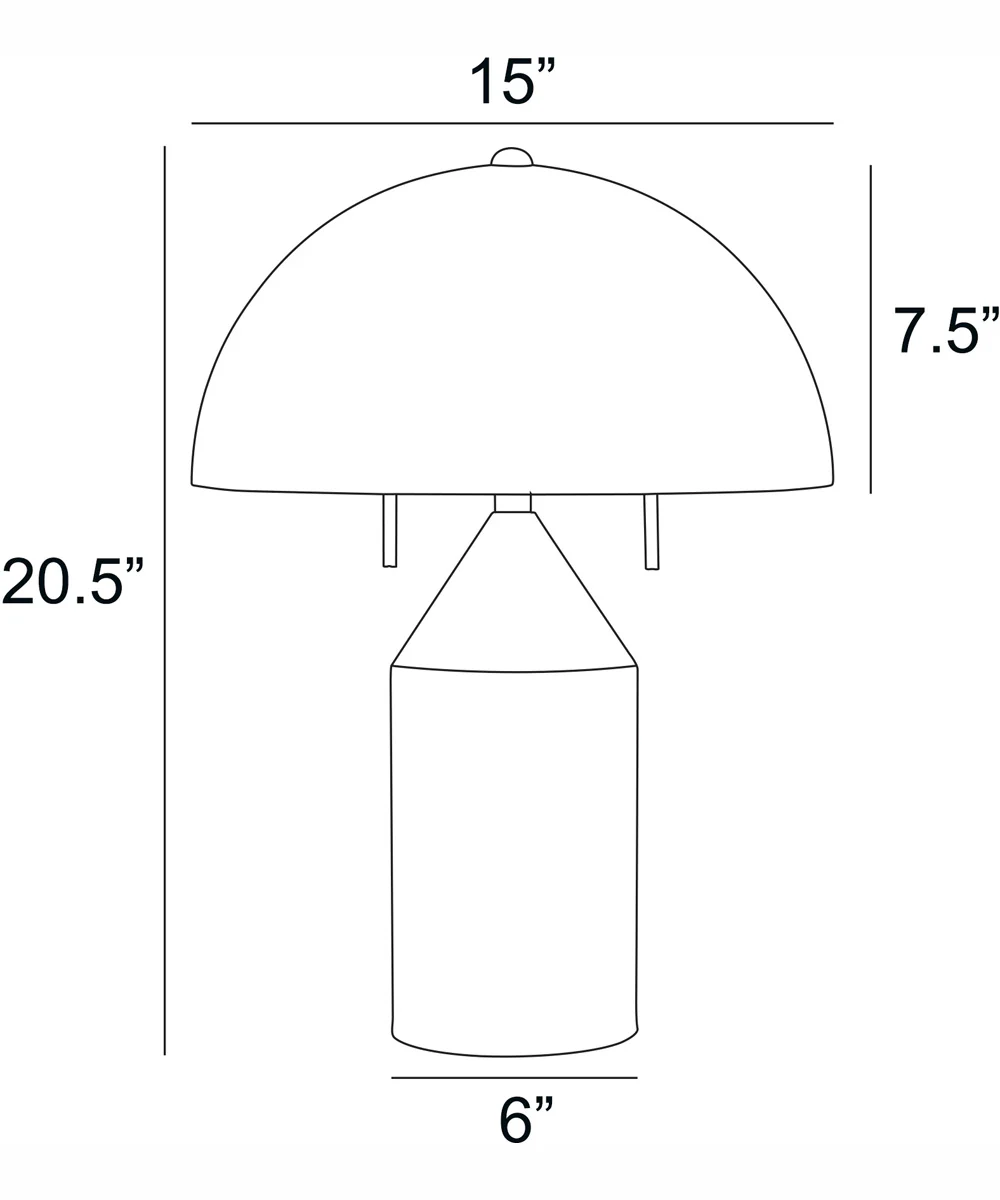 Ranae 2-Light Metal Table Lamp White - Image 4