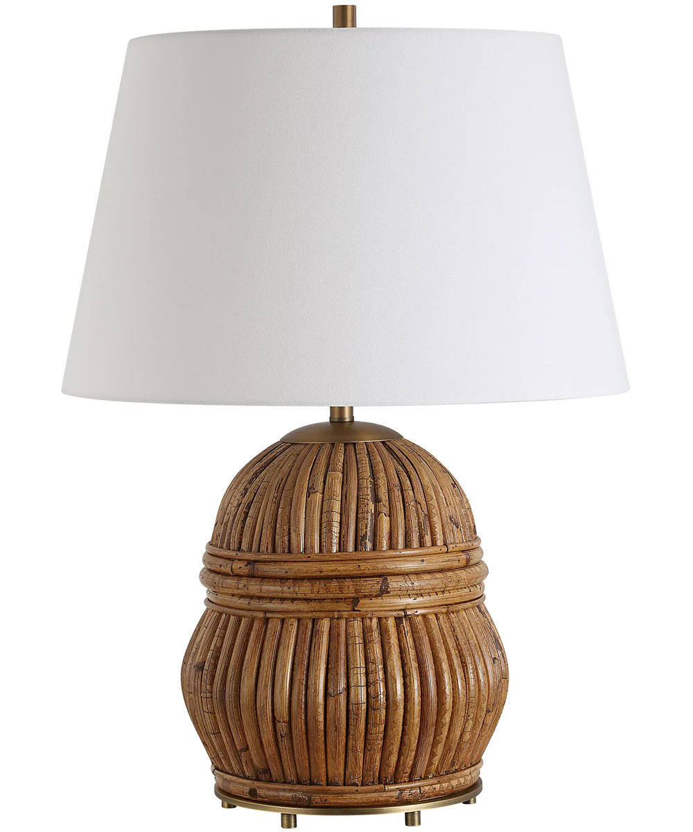 Reed Honey Rattan Table Lamp - Image 4