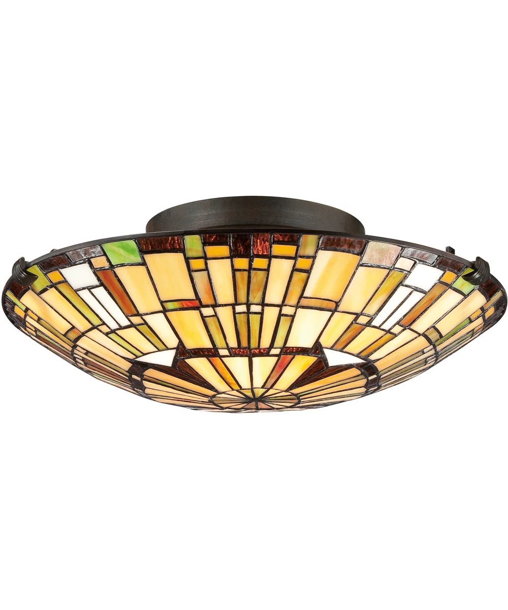 Reed Medium 2-light Flush Mount Vintage Bronze