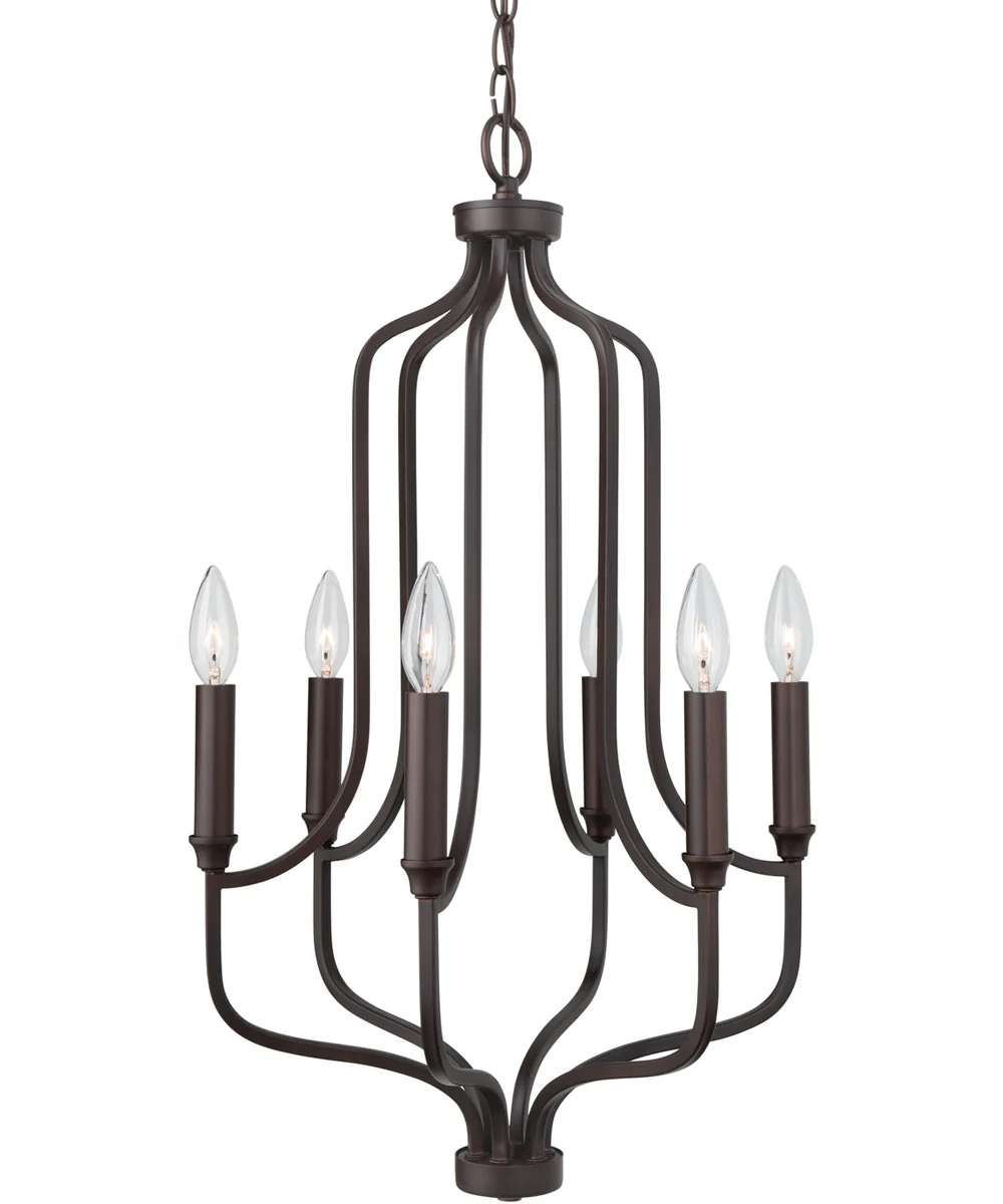 Reeves 6-Light Chandelier Bronze - Image 4