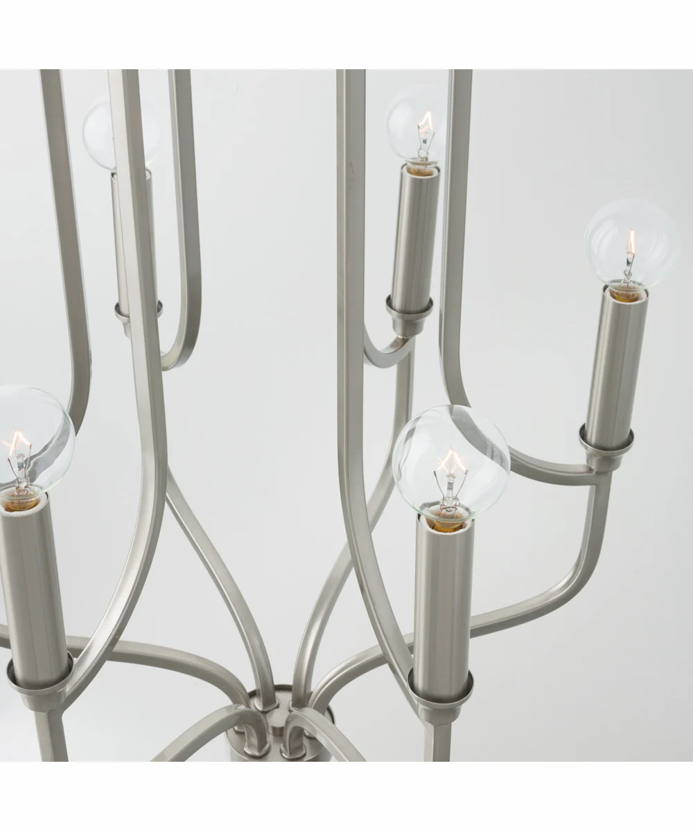 Reeves 6-Light Chandelier Brushed Nickel - Image 4