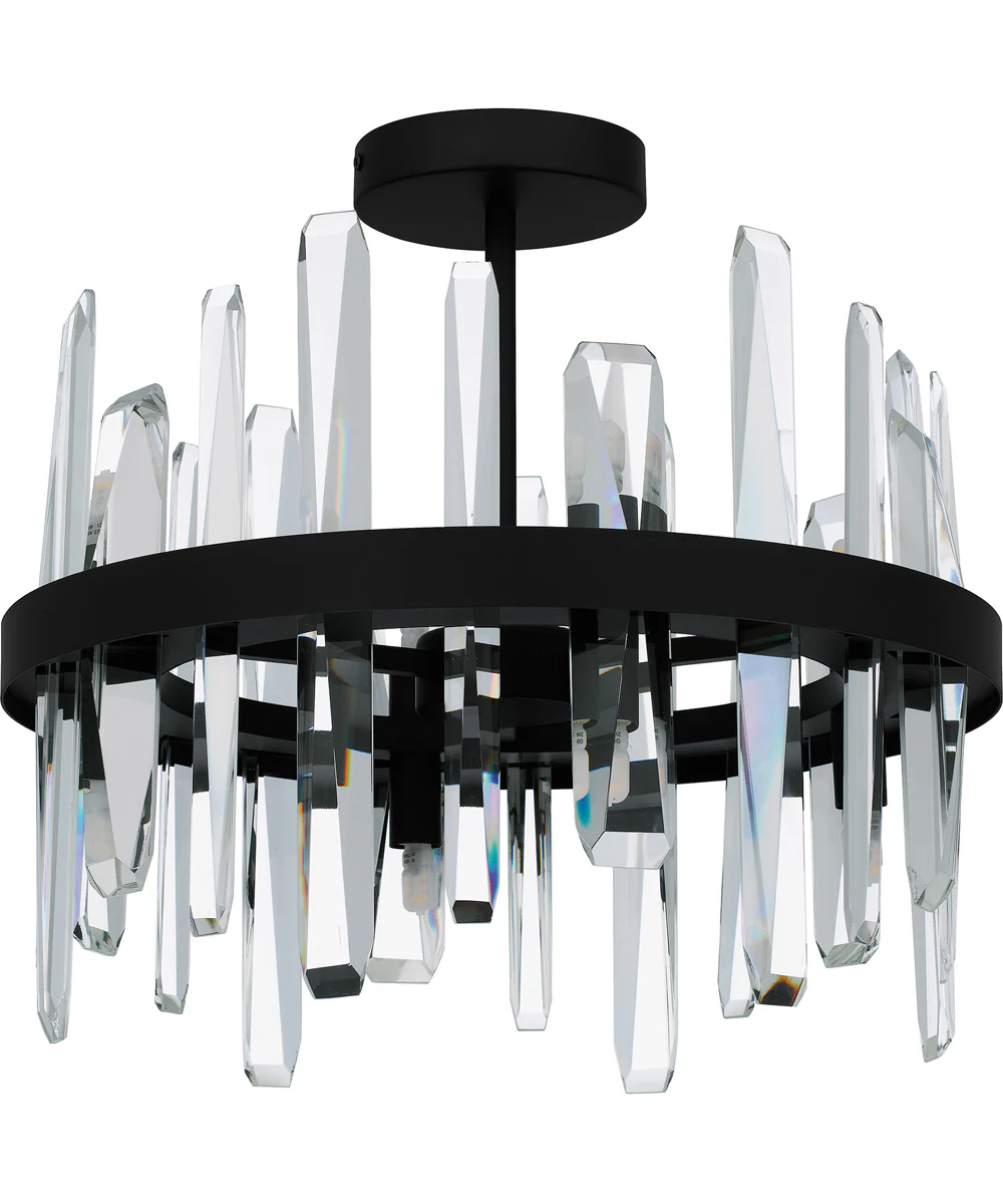 Regal Medium 8-light Semi Flush Mount Matte Black - Image 2