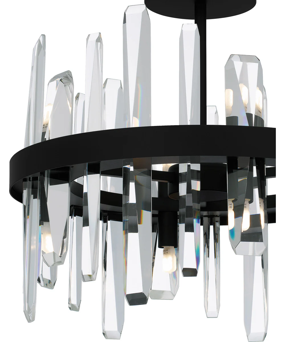 Regal Medium 8-light Semi Flush Mount Matte Black - Image 5