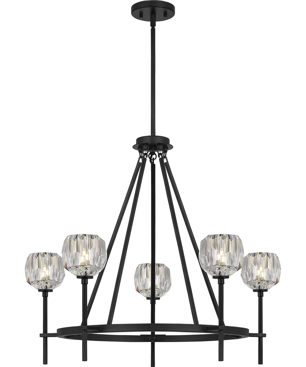 Regalia 5-light Chandelier Matte Black