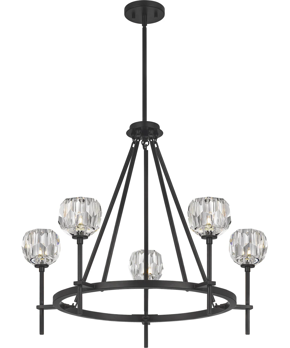 Regalia 5-light Chandelier Matte Black - Image 4