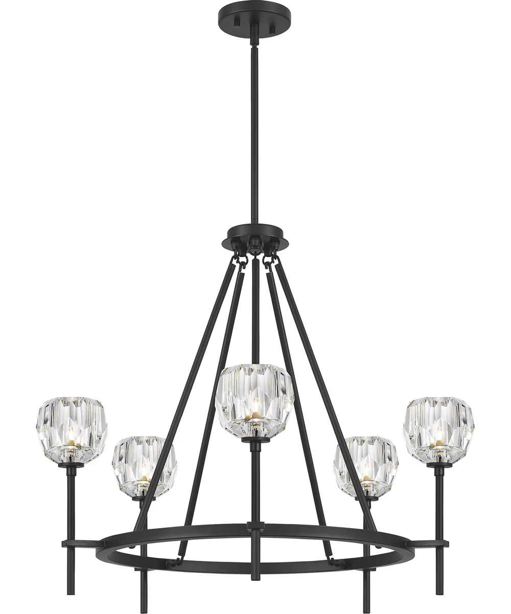 Regalia 5-light Chandelier Matte Black - Image 5