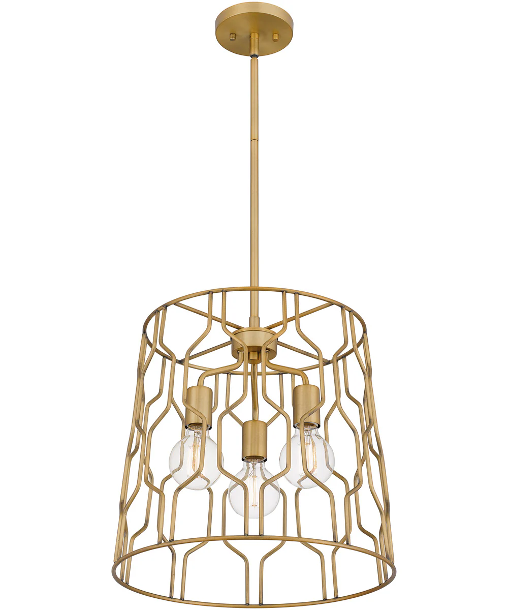 Rellie 3-light Pendant Aged Brass - Image 5
