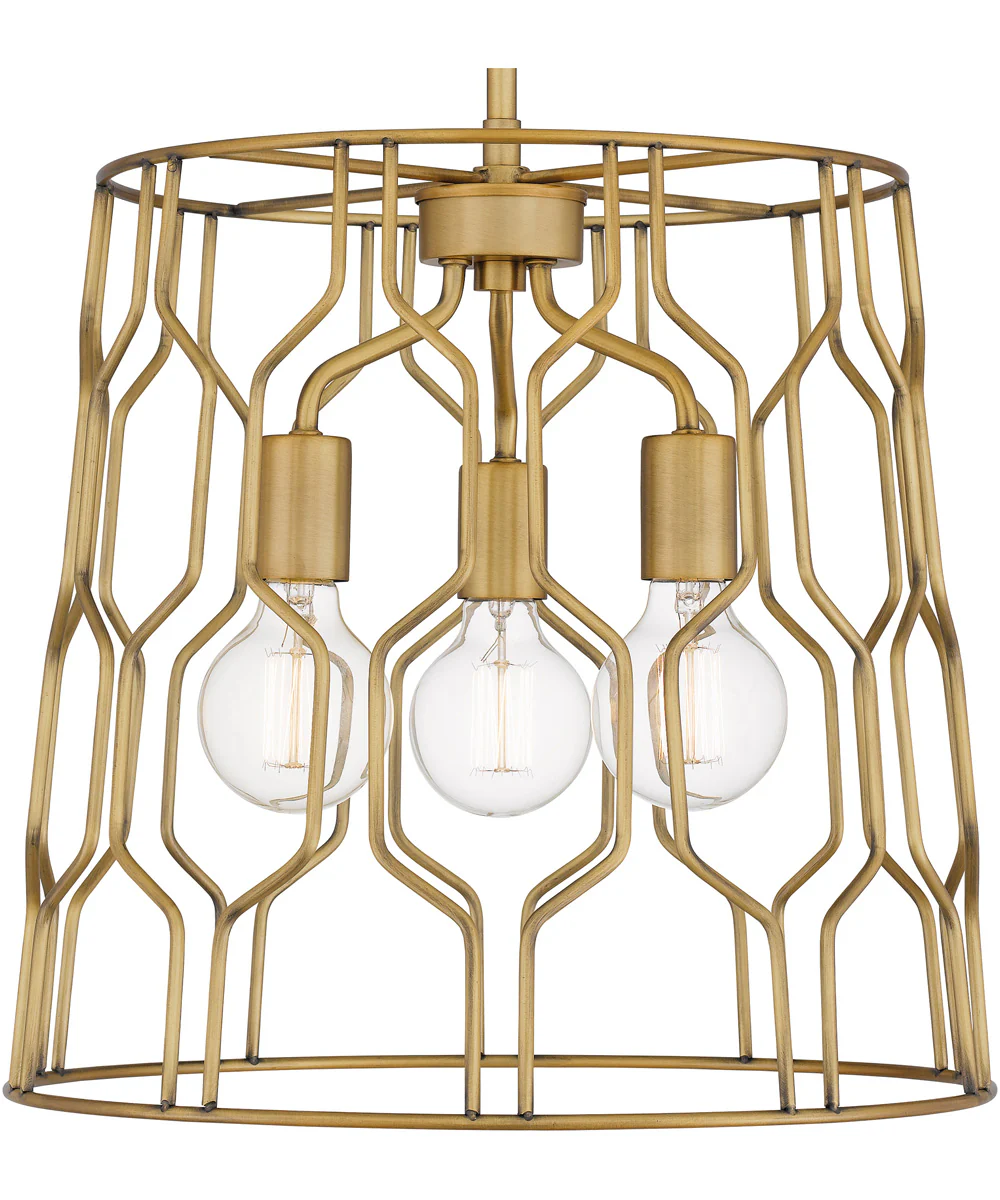 Rellie 3-light Pendant Aged Brass - Image 6