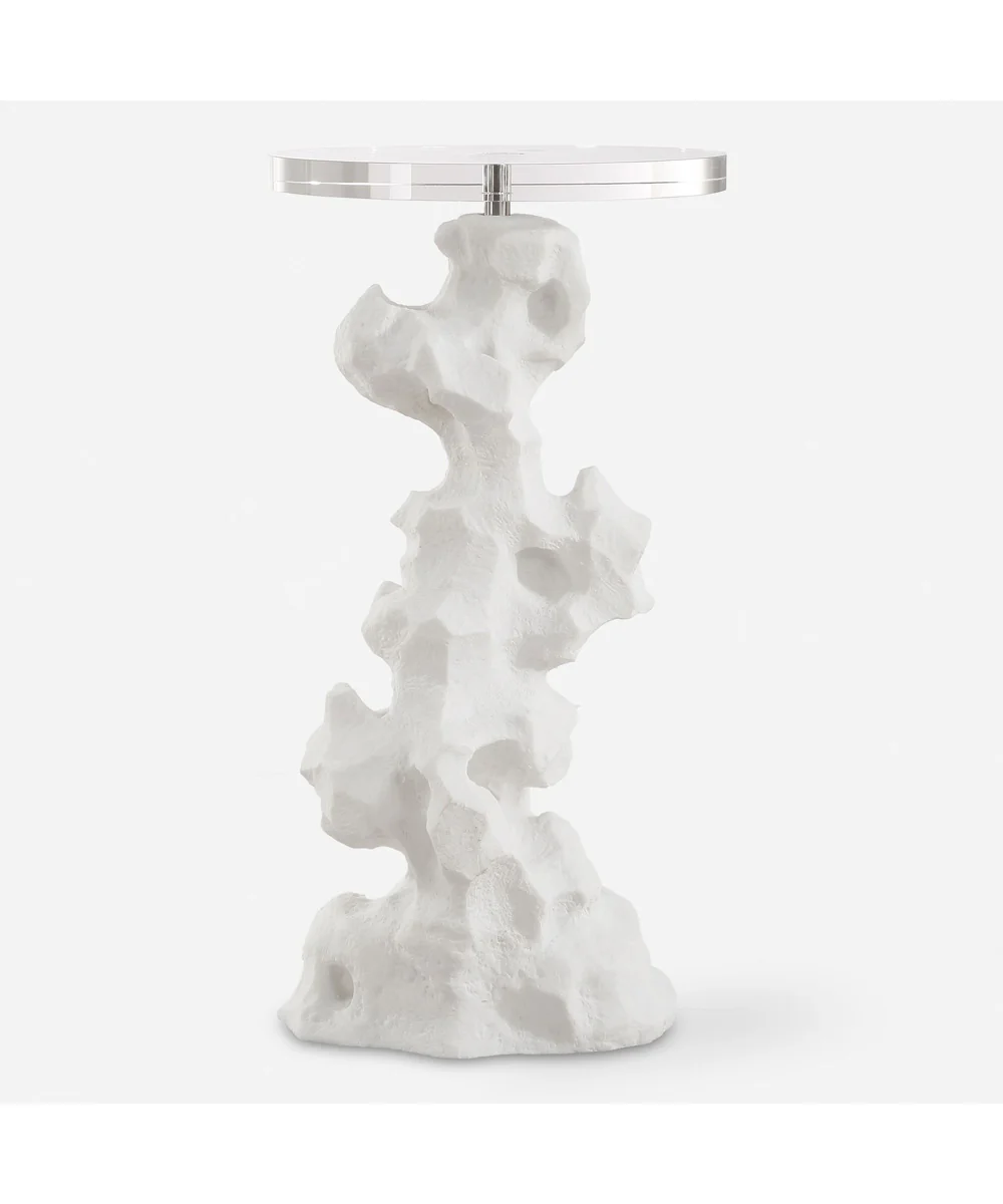 Remnant White Stone Drink Table